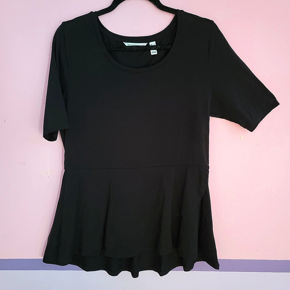 Isaac Mizrahi Layered Peplum Top